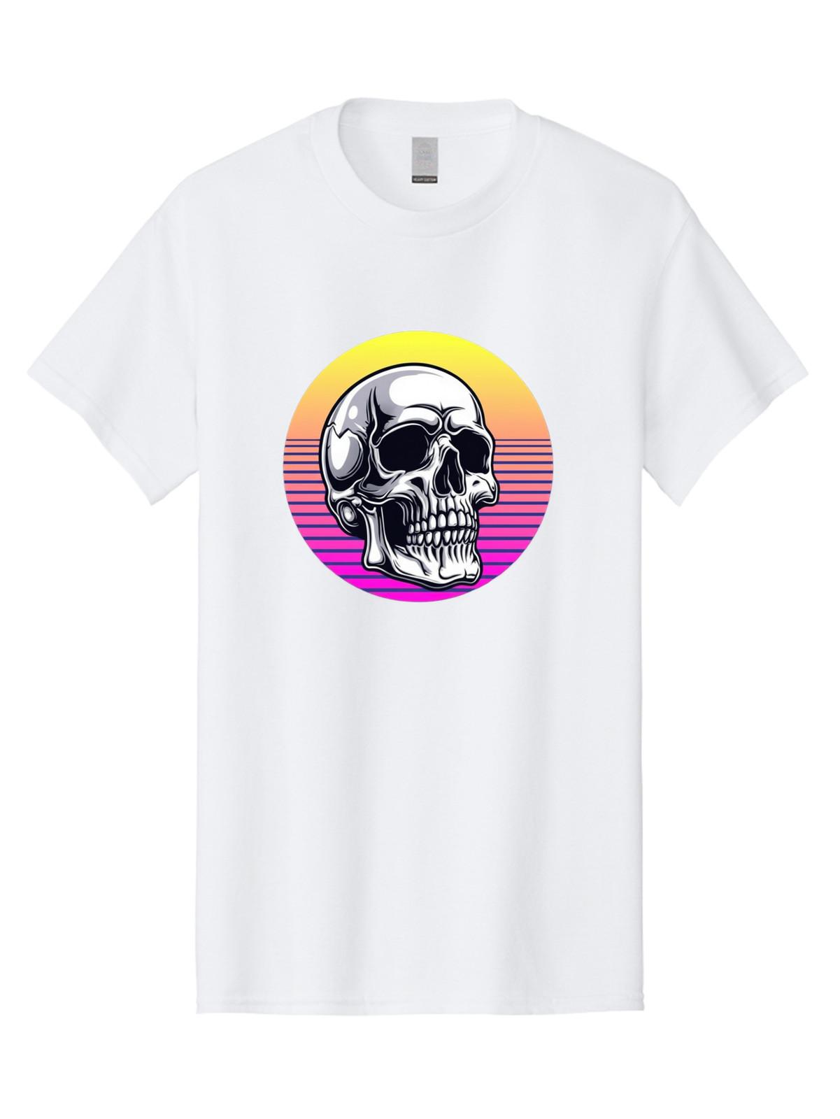 Skull-With-Heart Mens Graphic Tee, 100% Cotton, Casual Summer Wear S