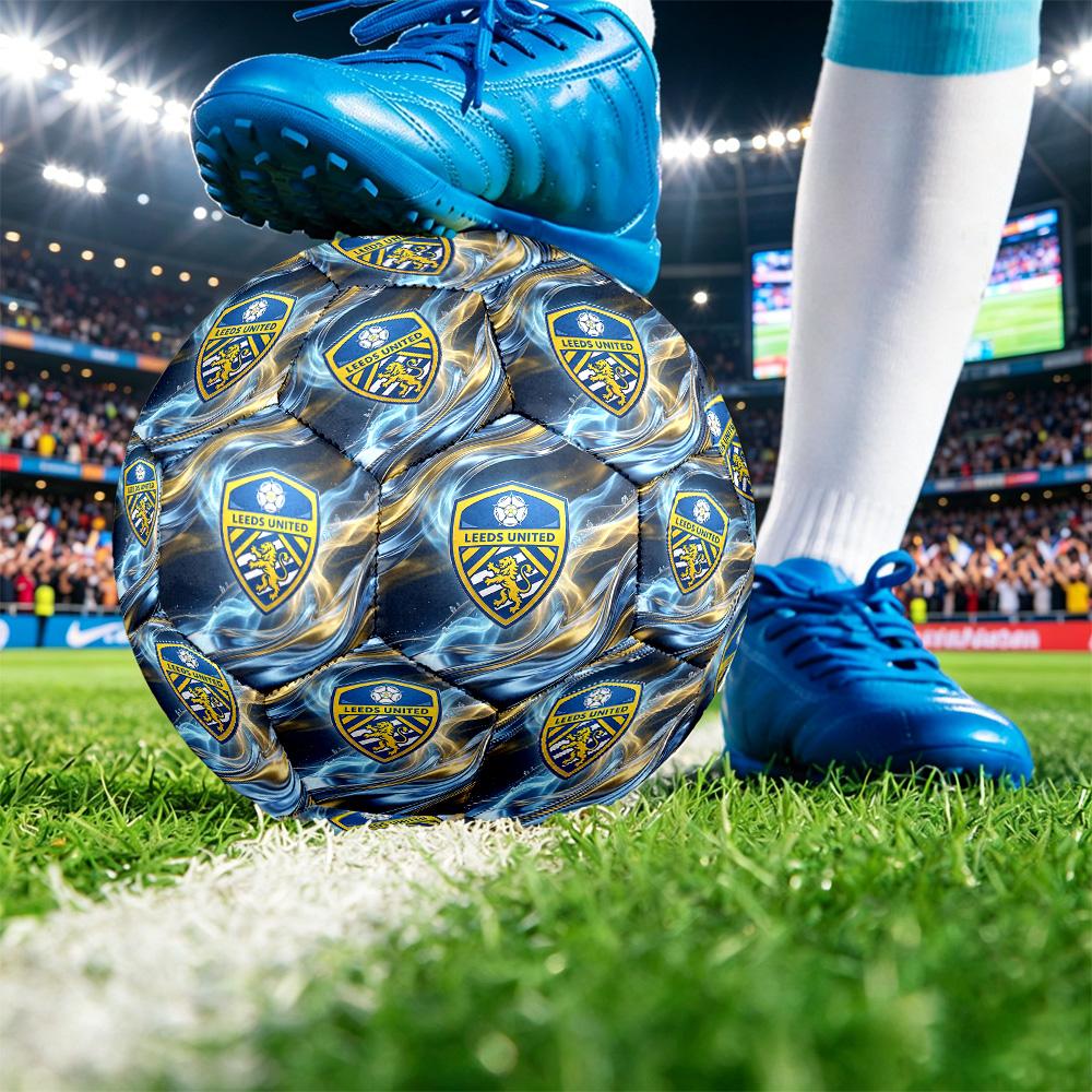 Leeds United Football Stampato Taglia 5 Calcio Bball, Antiscivolo Calcio da Partita per Adulti Souvenir per Tifosi di Calcio