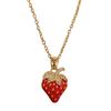 Strawberry Pendant Necklace Simple Necklace Titanium Steel Texture Date Jewelry for Music Festivals and Fashion Shows