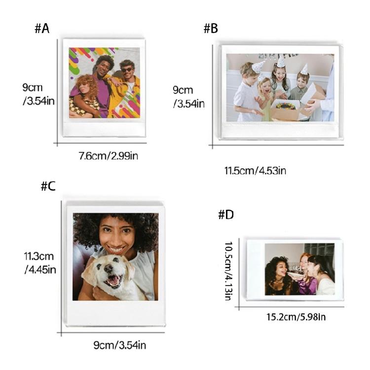 Akrylový magnetický rámeček na ledničku Průhledné designy Bezrámový držák na fotky z obou stran Snadná výměna fotek Domácí dekorace