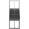 Cabine de douche - À rayures - 80x80x180 cm - Verre ESG 4 mm - Cadre aluminium noir