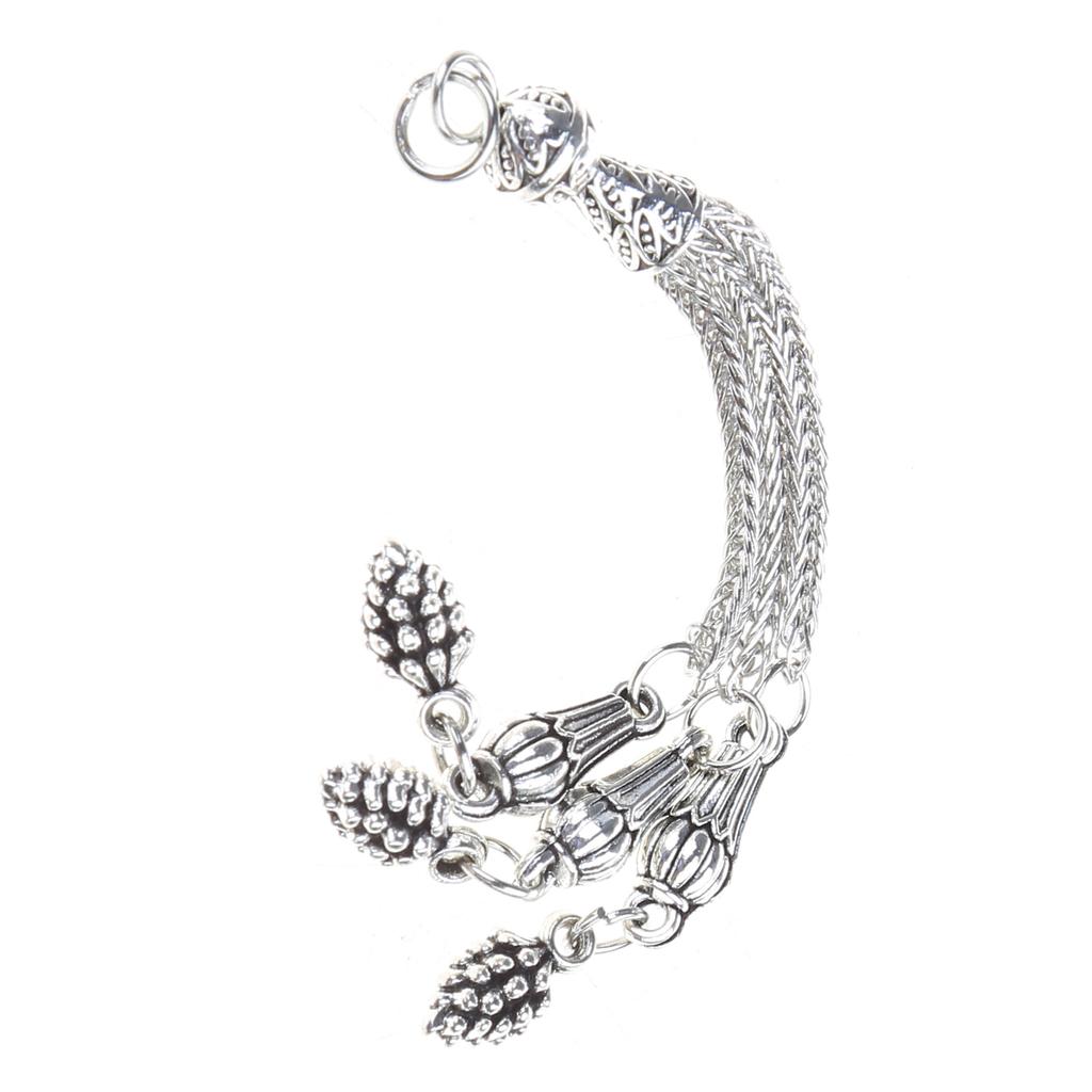 Vintage Metal Brushes Antique Silver Necklace Accessories Religious Jewelry Making Components DIY Bracelet Connectors