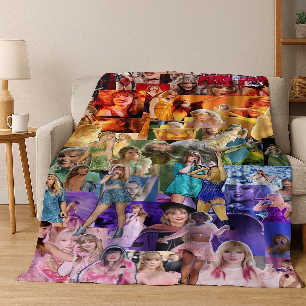 Mode T-Taylor T-Swizzle Sänger Star Flanelldecke Weiche Warme Überwurfdecke für Bett Schlafzimmer Wohnzimmer Reise Picknick Geschenk