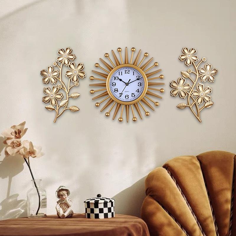 Three-piece Wall Clock Set, Silent Wall Clock, High-end Decoration, Modern Clock, Simple and Personalized Home Hour Hand
