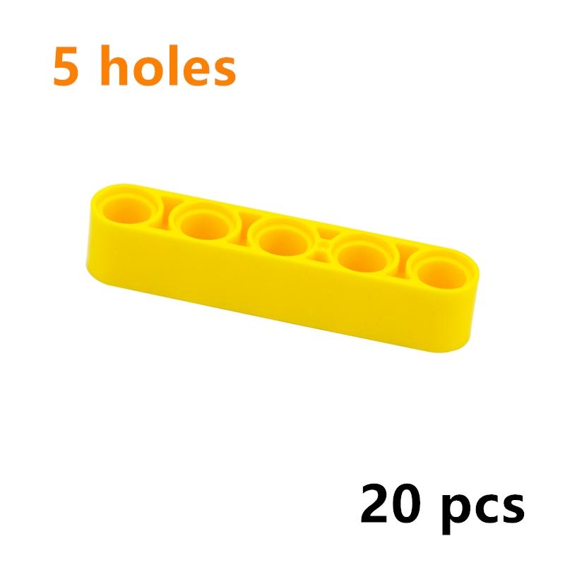 DIY Technical Building Blocks Thick Bricks 1x5 Hole Arm Liftarm Compatible Assemble Particles 32316 MOC Parts Educational Toys