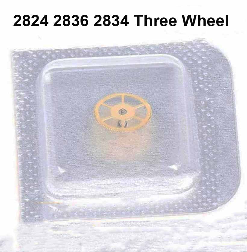 Аксессуары для часовых механизмов, подходящие для отечественных механизмов 2824-2, 2836-2, 2834-2. Три колеса 2836. Ремонтные детали для трех колес 2836.