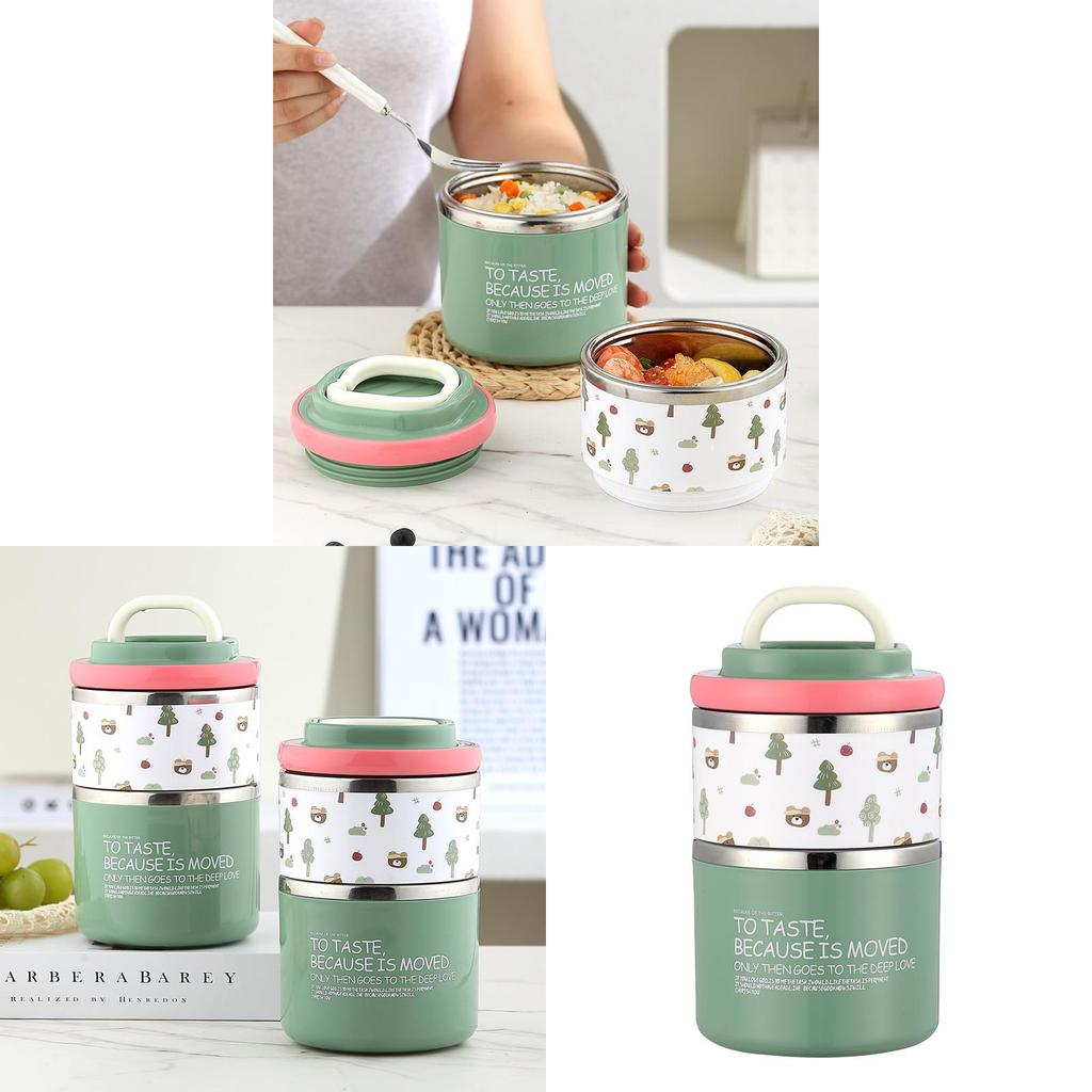 Stainless Steel Lunch Box With Double Layer Insulation For Kids Students And Adults