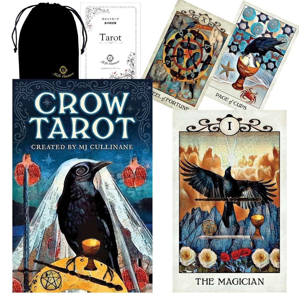 78-card Crow Tarot deck, Crow Tarot, fortune telling, with Japanese instruction manual, lulucouture [Authentic]