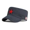 Spring Flat Baseball Hat for Men 3D Pentagram Embroidery Dad Cap Red Star Flat Hat Dailywear Visor Outdoor Sun Cap