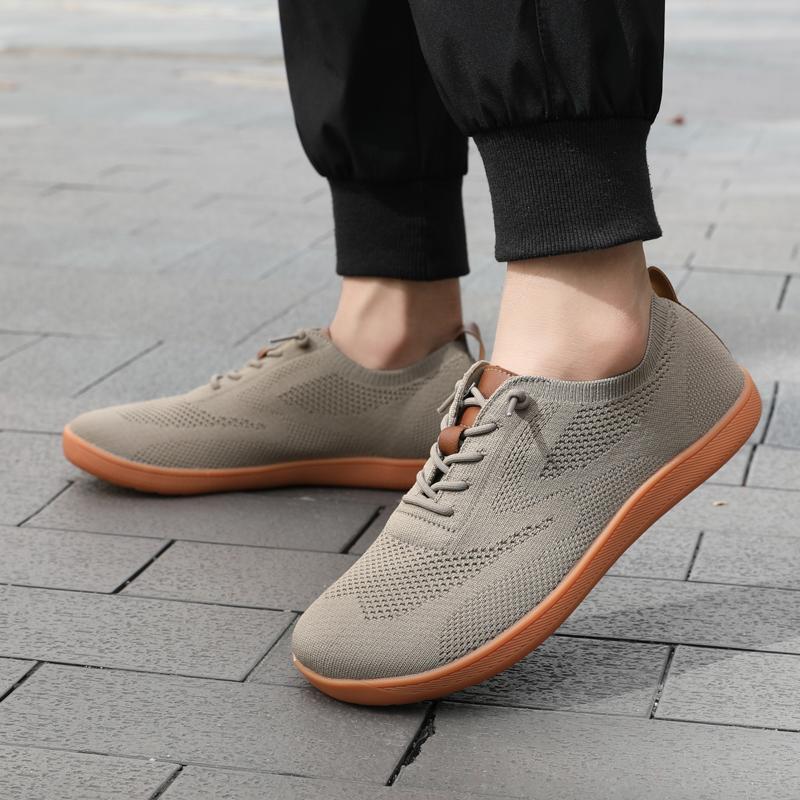 Minimalist Knitted Walking Shoes Women Men Wide Toe Casual Shoes Light Training Sneakers Breathable Barefoot Flats