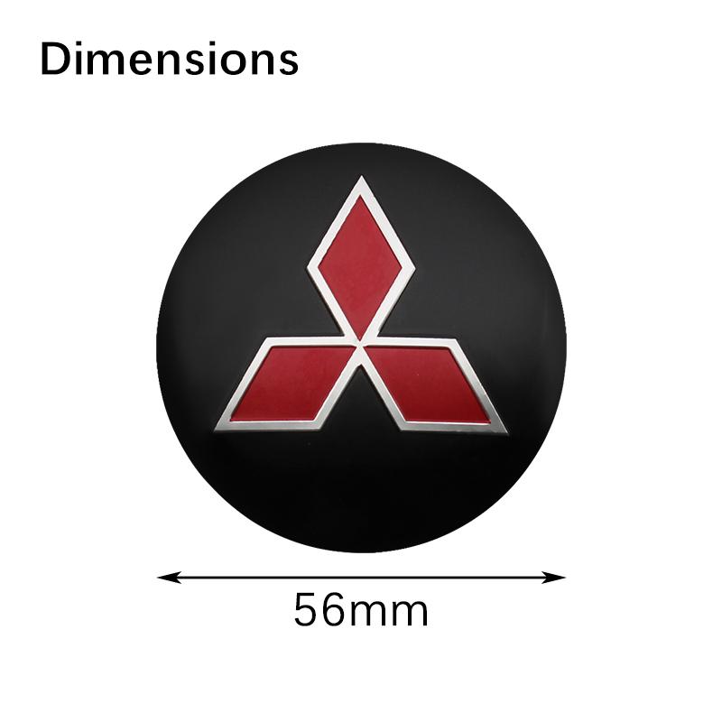 60mm Car Wheel Center Hub Cap Emblem Badge Decal Wheel Decorative Stickers For Mitsubishi Lancer 9 Outlander ASX L200 Pajero EX