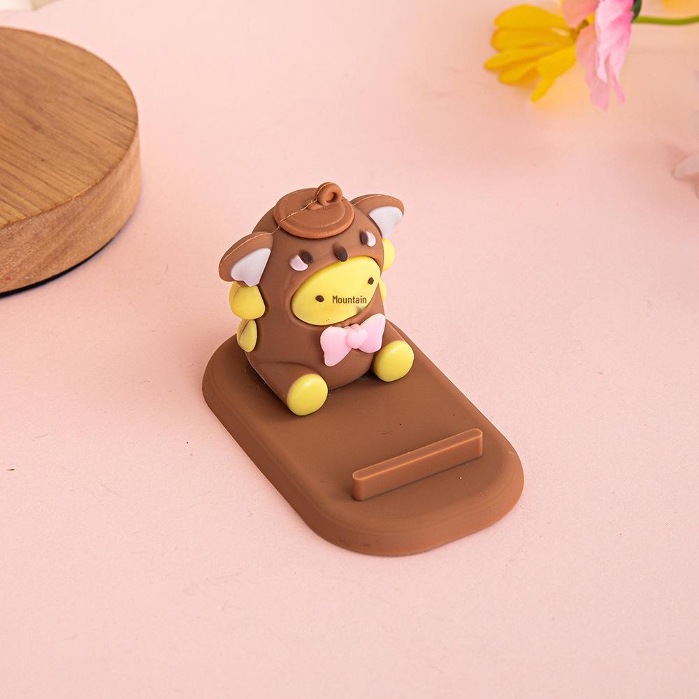 Creative 3D Cartoon Phone Stand - Lazy Person Desktop Holder, Ideal Small Gift Desktop