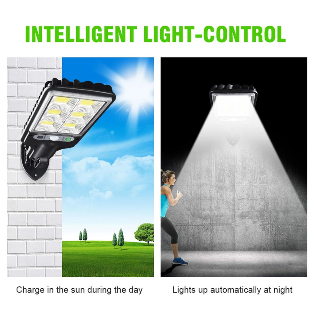 72COB Solar Powered Wall Light PIR Motion Sensor Lights Outdoor Waterproof Solar Street Light Garden Lamp 3 Light Modes
