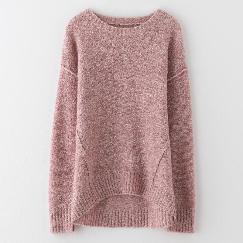 Sinuofude Damen Frühling Rundhals Strickoberteil