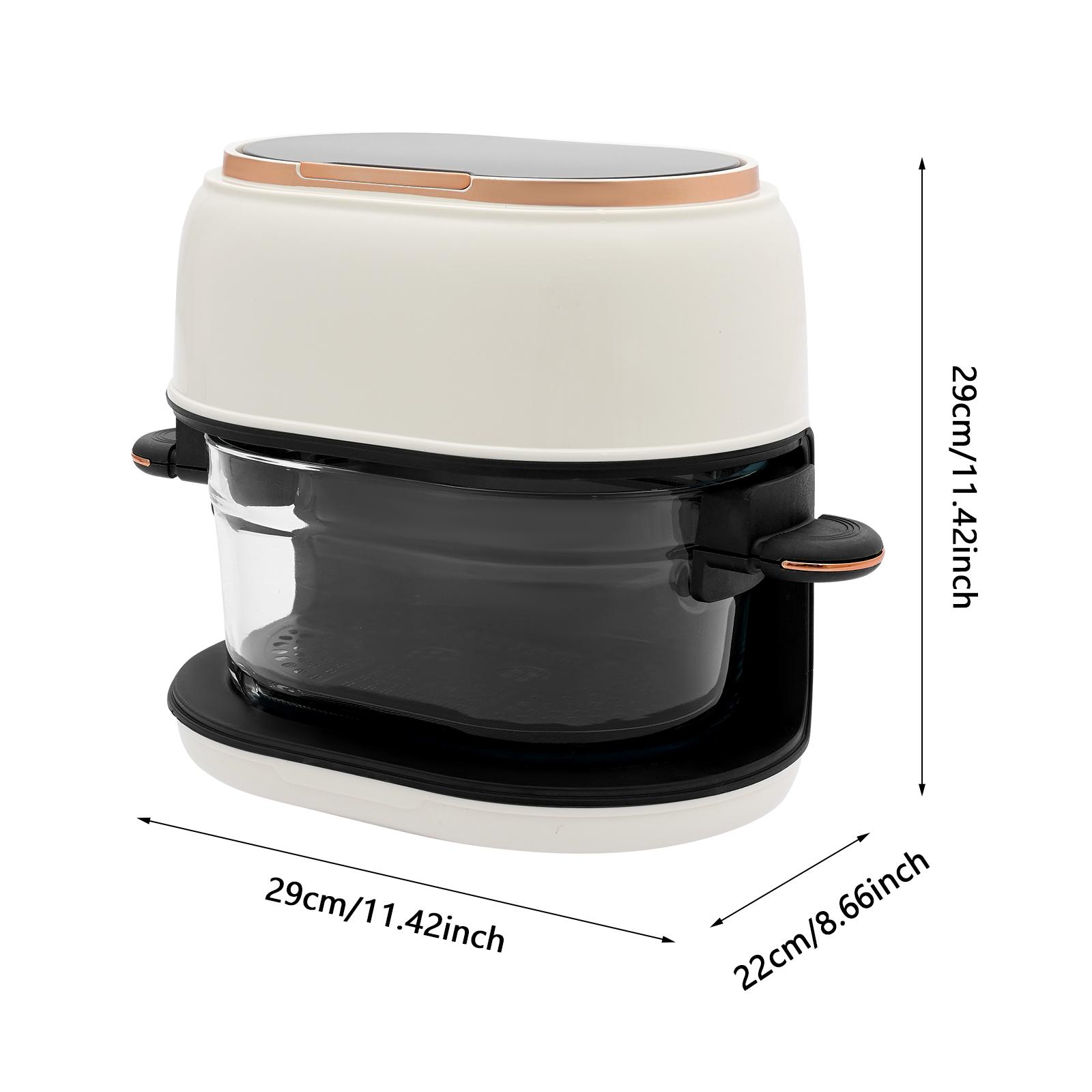 Multifunctional Air Fryer 4 L Visible Glass Basket Digital LED Touch Screen 24-Hour Appointment Crisp Roast Bake Thaw & Ferment United States