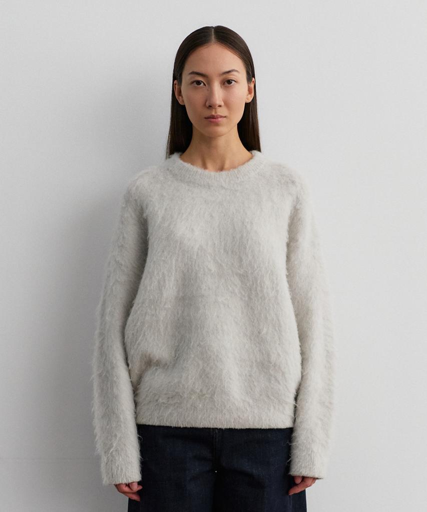 Mohe Alpaca Cloud Knit _ Light Gray