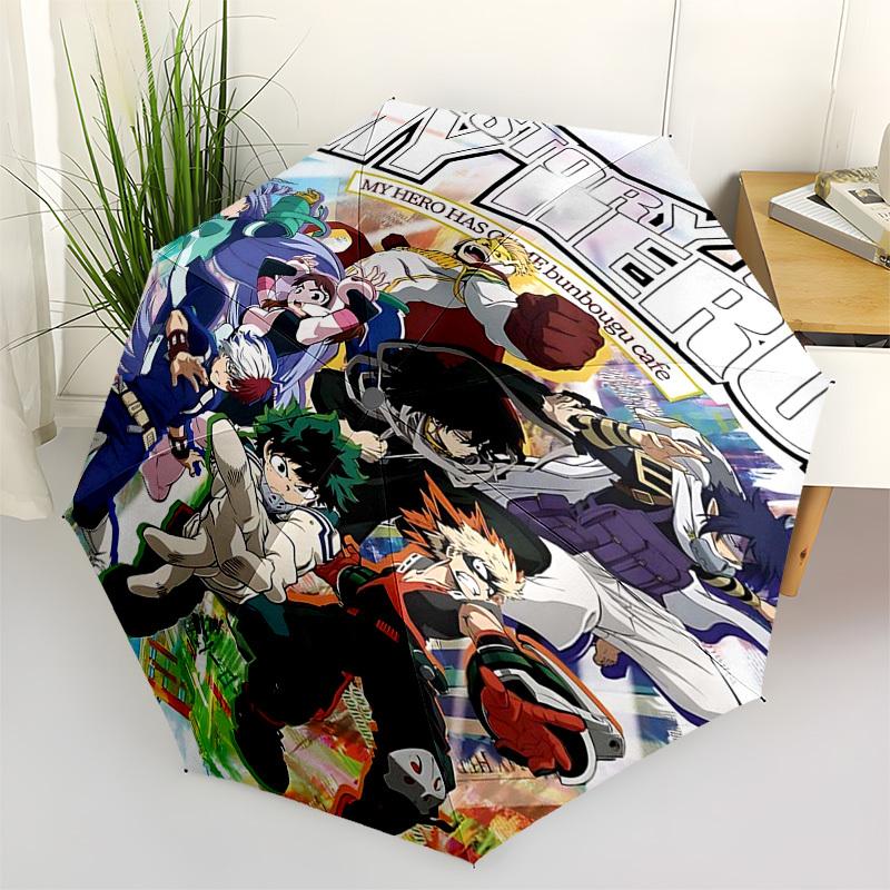 

1pc My Hero Academia Automatic Folding Umbrella, 8-Bone Iron Frame, Portable Tri-Fold Design, Outdoor, Ideal Gift for Fans, Travelers, Daily Use.Y015