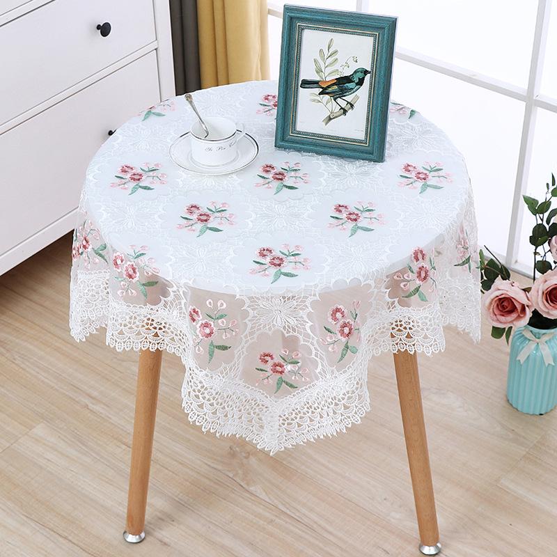 

Вишита мереживна скатертина - багаторазове покриття для обіднього, журнального столиків або холодильника 90cm x 90cm Square