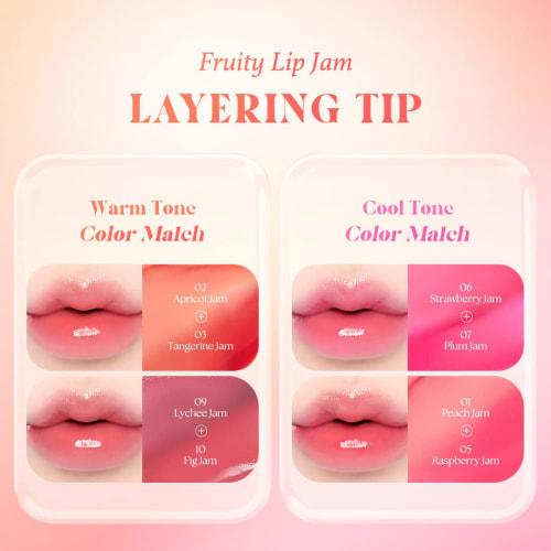 Official" Daisyk Fruity Lip Jam Daisy Clip Jam/Lip Jam/Single Item/Lip Balm/Color Lip Balm (01 Peach Jam)
