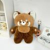 2026 Large & Small Raccoon Fur Plush Backpack - Cute Crossbody Bag for Women & Students, Lying Down Doll Toy