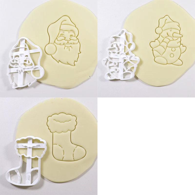 Vykrajovátka na vánoční cukroví Perník Pan Santa Claus razítko do forem pro děti Vánoční večírek Embossovač Forma na sušenky Pečicí potřeby