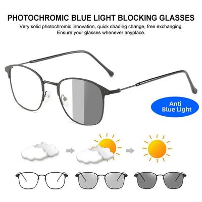 Gafas de Sol Fotocromáticas Polarizadas Anti Luz Azul Cuadradas Camaleón Gafas de Sol para Mujer Cambian de Color Gafas para Conducir