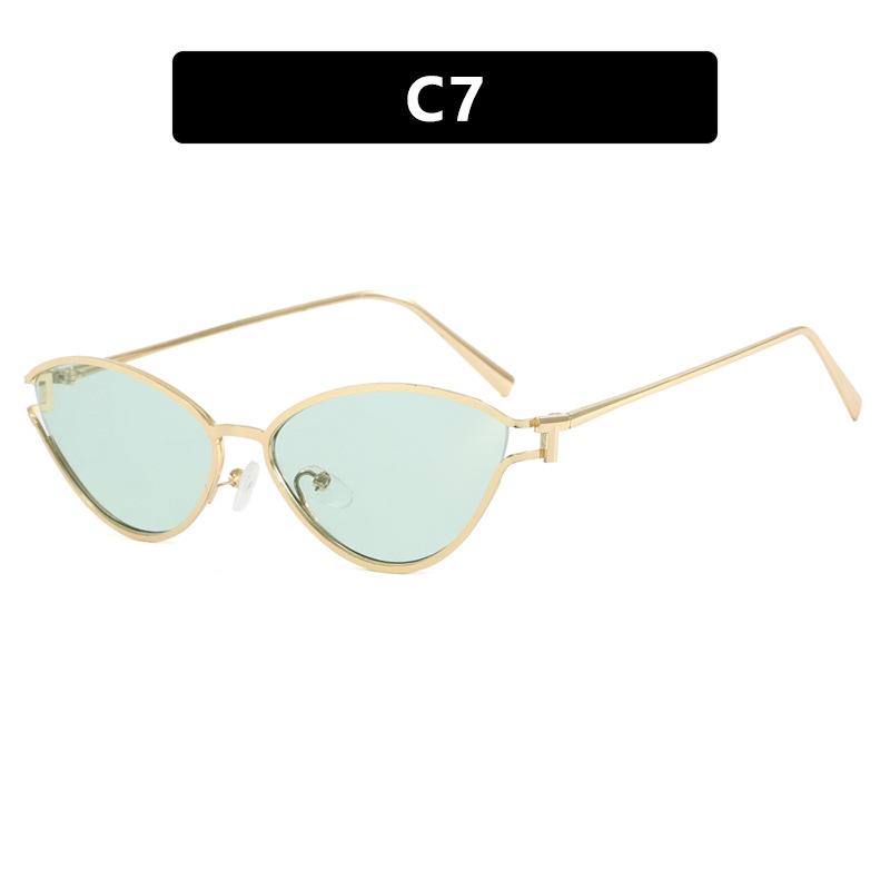 2024 Trendy Cat Eye Triangle Sunglasses with a High-End Metal Design