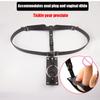 Leather Wearable Anal Plug Strap-on Harness Cock Ring Chastity Belt Strapon Buttplug Underwear,Sex Toys For Men