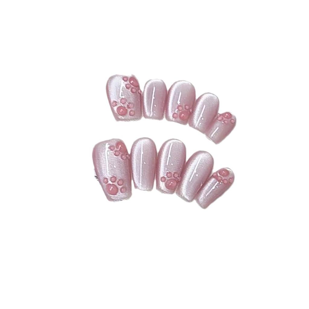 Pure Hand-made Phototherapy Wear Nail Tablets Cute Cat Claw Wear Nail Finished Product Reusable Nail Patches