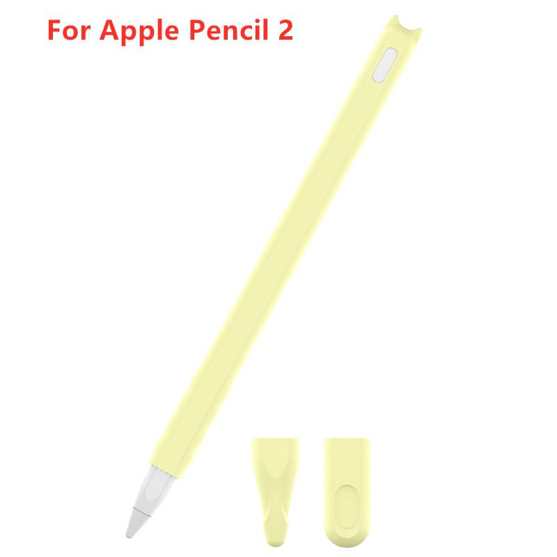 Soft Silicone Case For Apple Pencil 2 generation Pen Case Ipad Stylus Anti-drop And Non-slip Protective Shell Cover Accessories