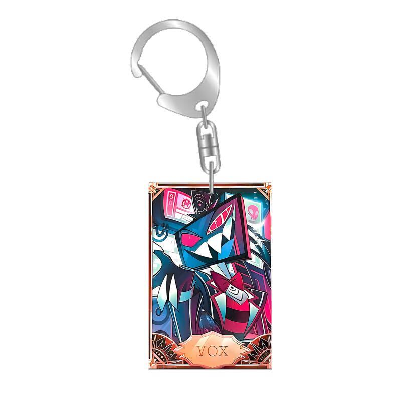 Anime Cartoons Acrylic Key Chain for Abel Peppermint 3 Vees Alastor Fat Nuggets Card Key Buckle Self-Made Student Bag Pendant