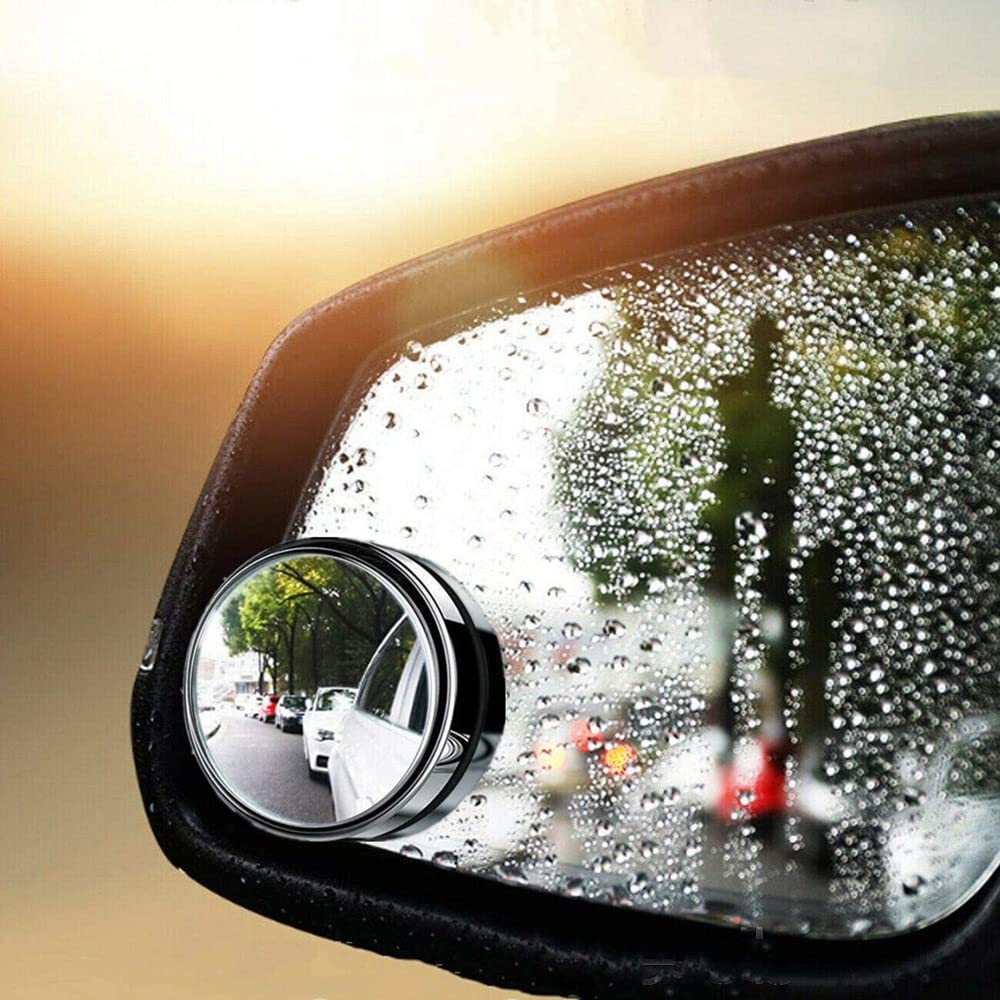 DFsucces Car Blind Spot Adjustable Wide Field of Eliminates Blind Helps Rearview Prevents Easy Auxiliary Mirror Set of Mirror, 360-Degree Angle, View,