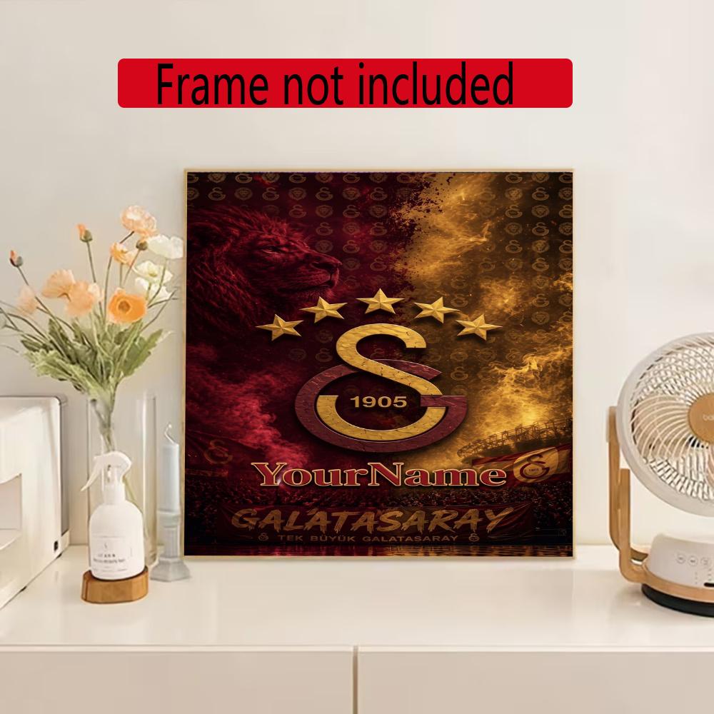 Galatasaray Customize Your Name Diamond Painting Round Diamond Diy Frameless Holiday Artwork Suitable For Home Office Wall Decoration