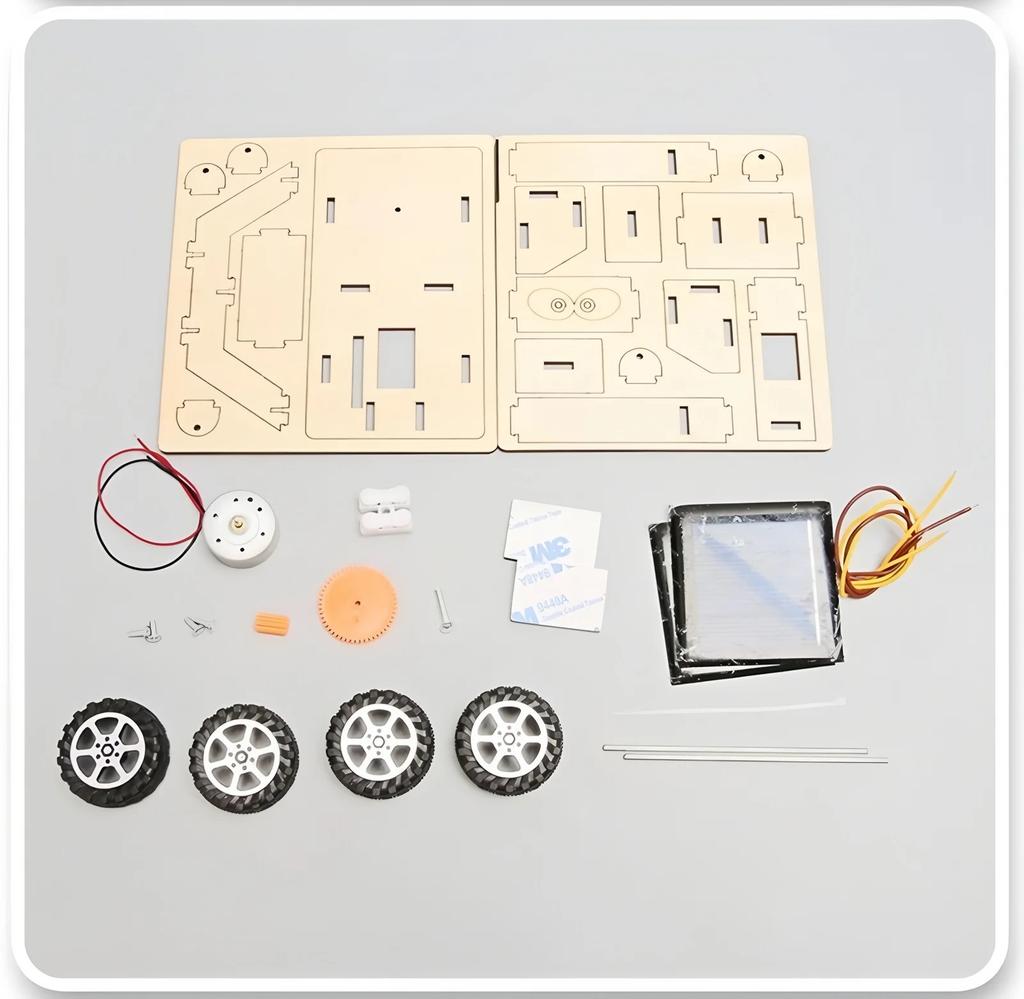 DIY Solar Car Lunar Exploration Vehicle Children's Hand-Assembled Model Diy 3D Wooden Puzzle Science And Education Toys