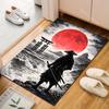Samurai, Red Sun, Ocean View Print Carpet Rug for Living Room Bedroom Sofa Doormat Home Decor Non-slip Floor Mat