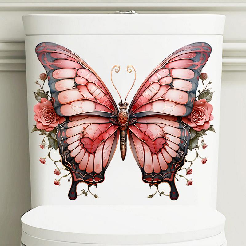 

Наклейки на стену в виде бабочек, съемные наклейки для ванной, кухни, плитки, холодильника, шкафа, наклейки для домашнего декора и туалета 30x30CM