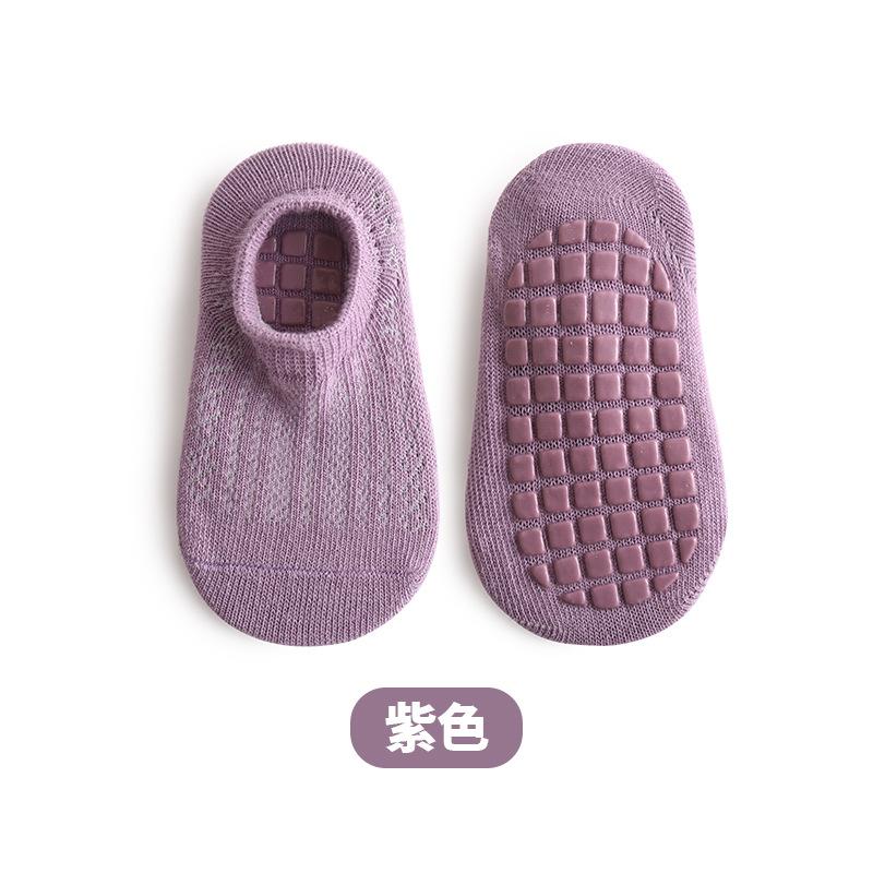 Summer Baby Sock for Boy Girl Candy Solid Color Ankle Short Sock for Toddler Thin Soft Breathable Indoor Non-slip Floor Sock