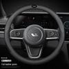 Ideal ONE Genuine Leather Steering Wheel Cover, Universal Fit, Hand-Sewing, All-Season.