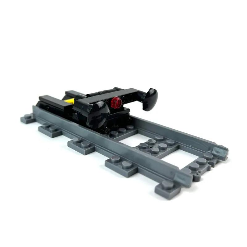 City Trains Diy Building Blocks Straight Curved Rail Bricks Parts Bridge Tunnel Model Soft Flexible Cross Tracks Railway Moc Toy