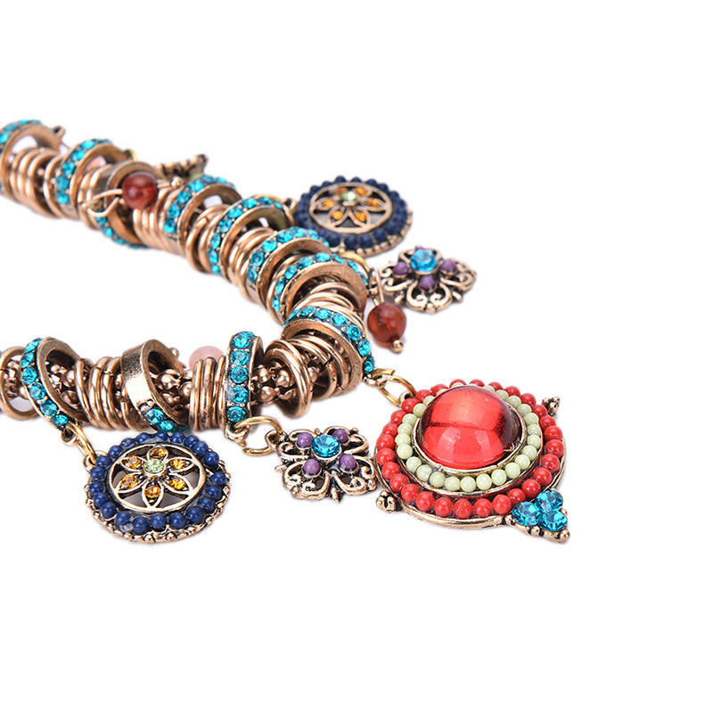 Gypsy Ethnic Tribal Turkish Boho Chain Bid Necklace Tassel Pendant Fringe