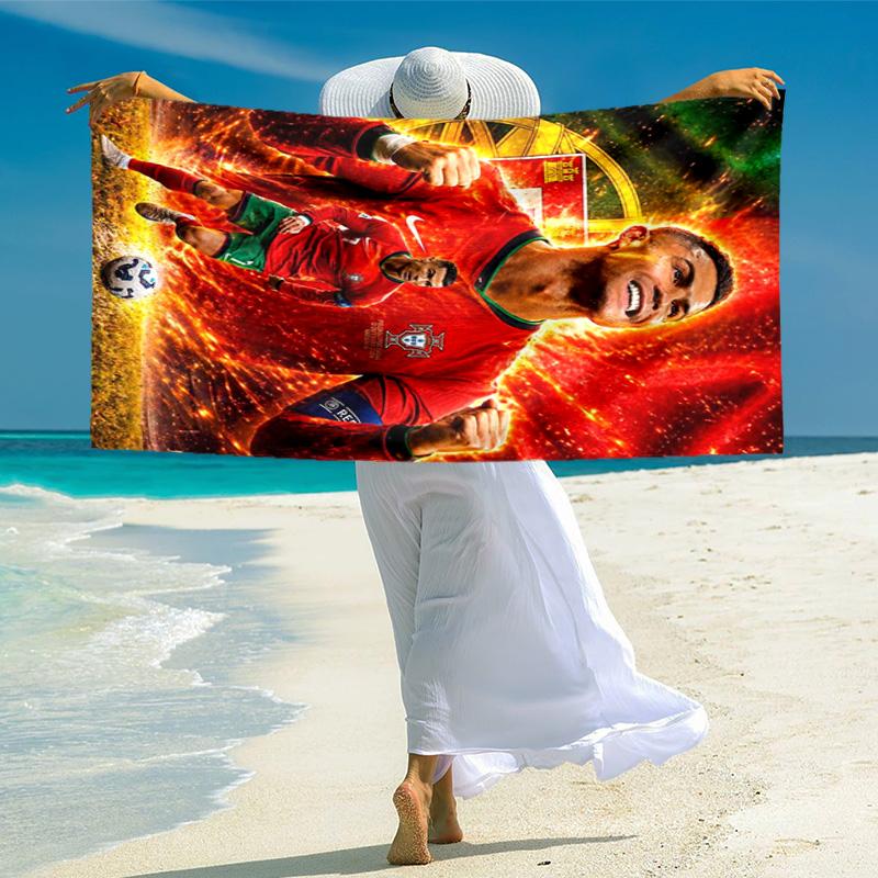 Cristiano Ronaldo Manchester Legend Beach Towel Outdoor Camping Beach Swim Outdoor Pool Towel Quickdrying Swim Towel Outdoor Picnic Beach Mat Comfort