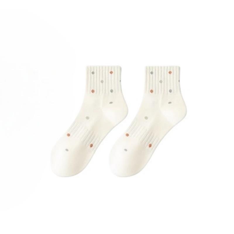 5 Pairs of Female Spring and Summer Leisure Sports Sweat Absorbing Breathable Mesh Cotton Socks