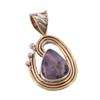Natural Tiffany Stone 925 Solid Sterling Silver Gift TwoTone Pendant 1.50" h7C29