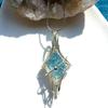 Hisera  Handmade Wire Wrapped Necklace  Starburst Hanging Pendant Custom High-end Feel Silver Natural Raw Crystal Necklace