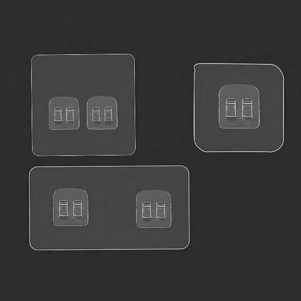 Wand Mehrzweckhaken Transparent Selbstklebender Haken Stanzfrei Küche Badezimmer Aufbewahrungsregal Halter Spurloser Aufkleber Haken