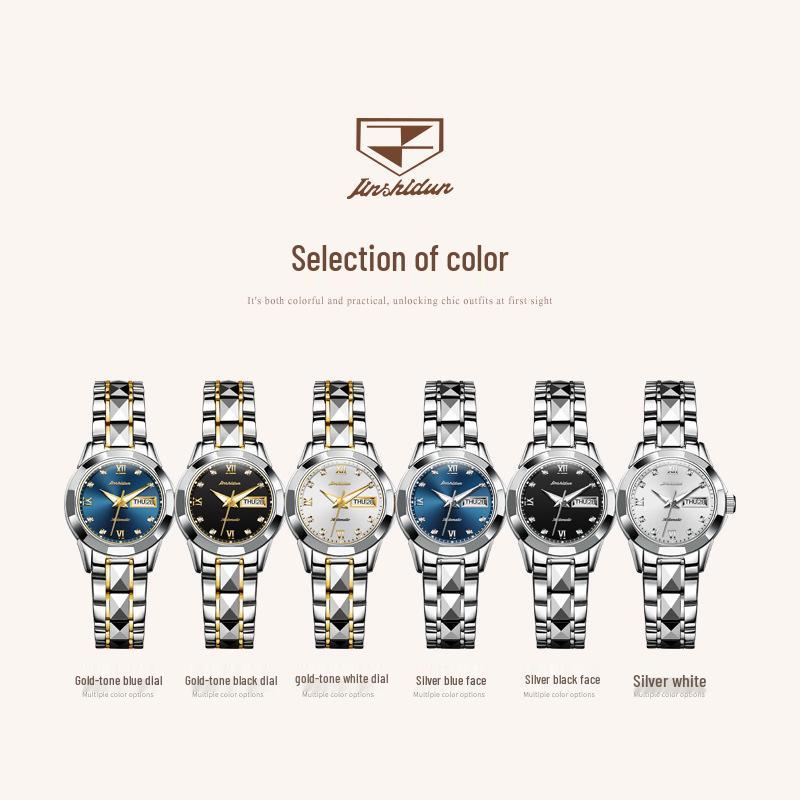 Jinshidun Women's High-End Automatic Mechanical Watch with Imported Movement