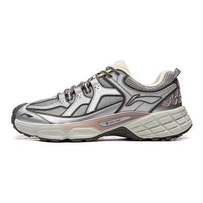 Li Ning Outdoor CF Tracing, Forest Shadow Comfortable Support Rebound Low Top Hiking Shoes Unisex Silver Gray AHTV033-11