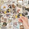 Dizüstü Bilgisayarlar ve Kırtasiye için 50 Yaprak Retro Vintage Kalp Sticker