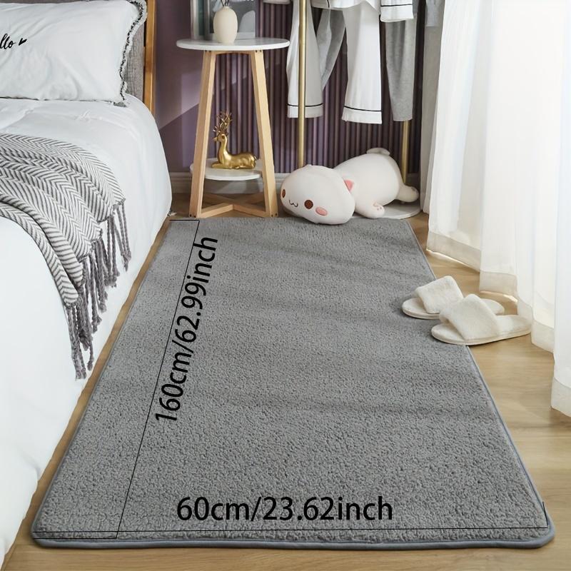 Velvet Shaggy Solid Color Mat, Indoor Decorative Mat, Fluffy Mat, Suitable for Bedroom Living Room Leisure Area Bedside  Puffy Mat Fashion Soft Mat