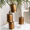 Jute Rope Metal Bell Pendant Iron Vintage Bell Charm New Xmas Bell Hanger  Wreath Accessory